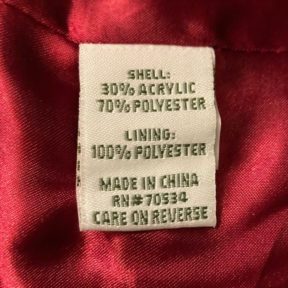 Orvis Vest Black Red Diamond Patterned 3 Button W… - image 6